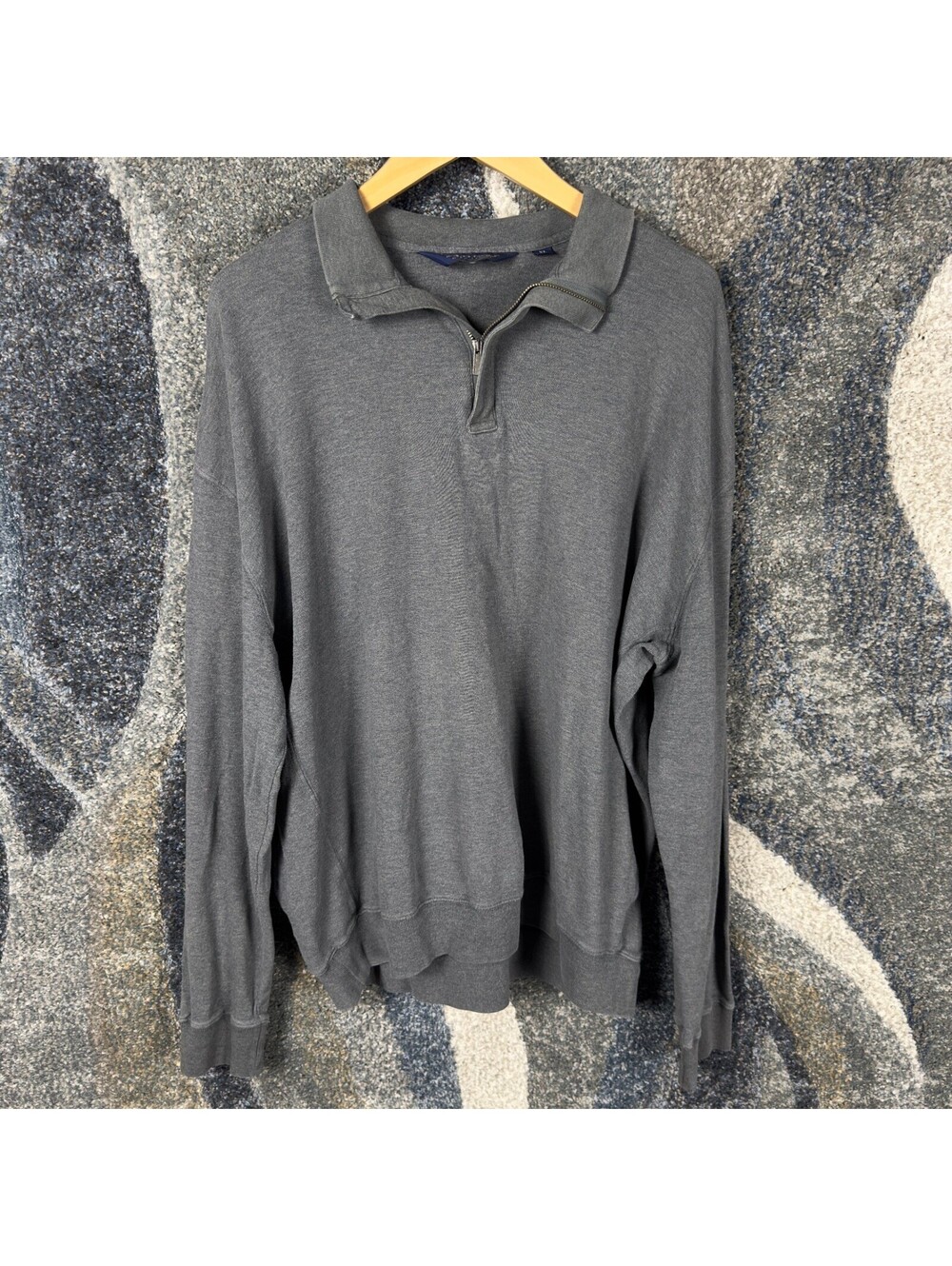 Polo Golf Ralph Lauren Quarter Zip Mens XL Grey Pima Cotton